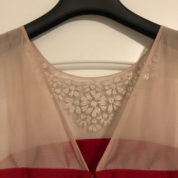 BCBG Maxazria Marina Rio Red Cocktail Dress SZ XS - Picture 5 of 9